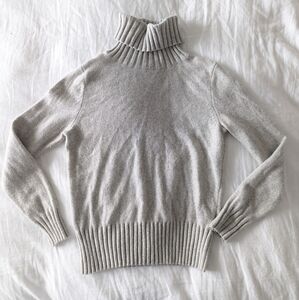 Women's Patagonia Worn Wear Cashmere blend Gray Turtle Neck Sweater Sz Small
